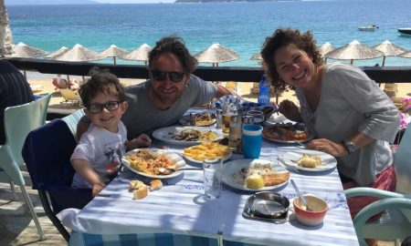 Friends helped water the plants while the family enjoyed a holiday in Greece.