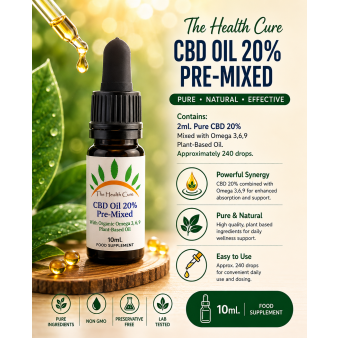 The Health Cure Pre-Mixed CBD Oil 20%