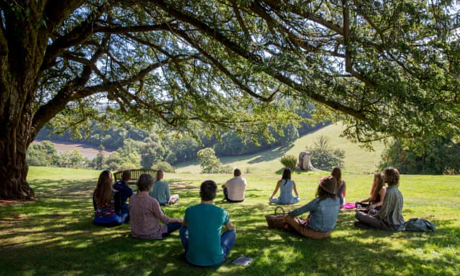 Group Meditation At Resort Bousset